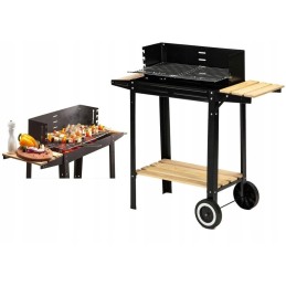 Sulankstomos turistinės sodo kepsninės su grotelėmis ant ratukų 5313