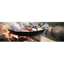 Ketaus keptuvės skersmuo 20 cm su dviem petromax rankenomis