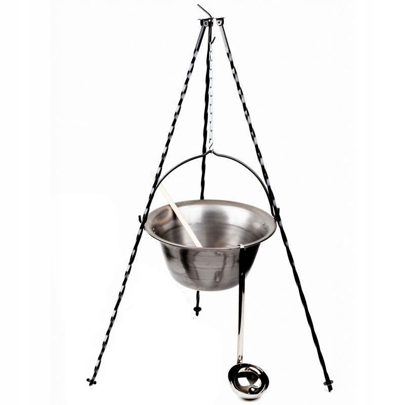 Žalialavinis vengriškas katilas, 10 l, stovas