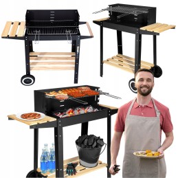 Paril sodo anglies grilis ant ratų