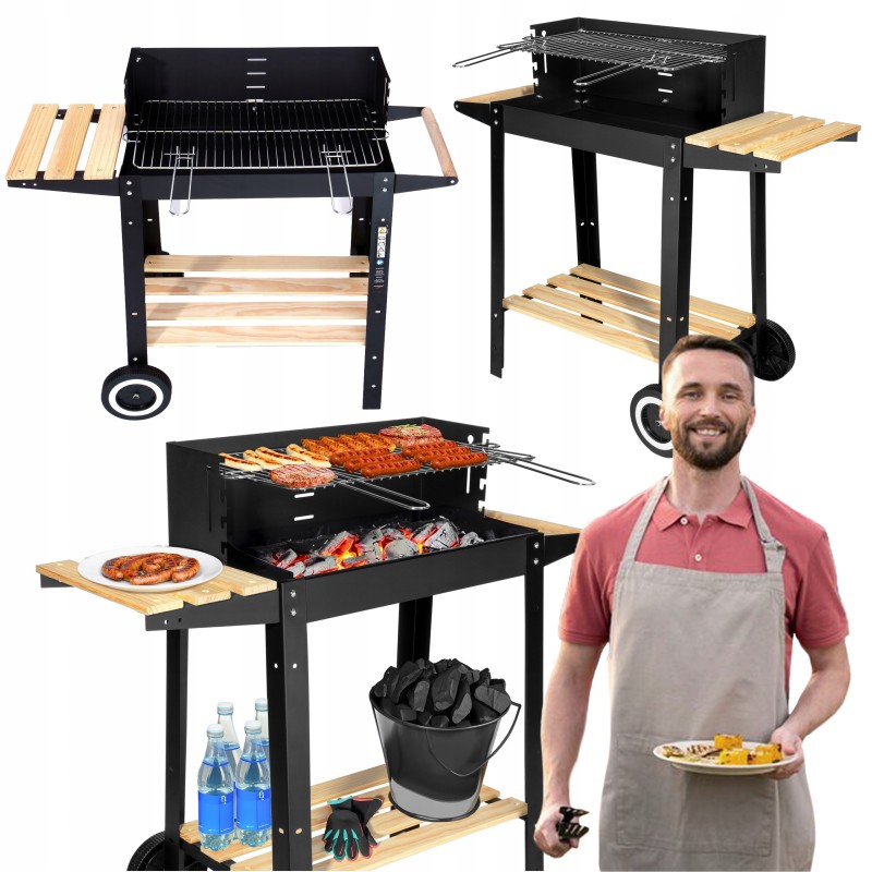 Paril sodo anglies grilis ant ratų