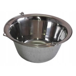 Hungarian enameled cauldron with lid, 10 liters