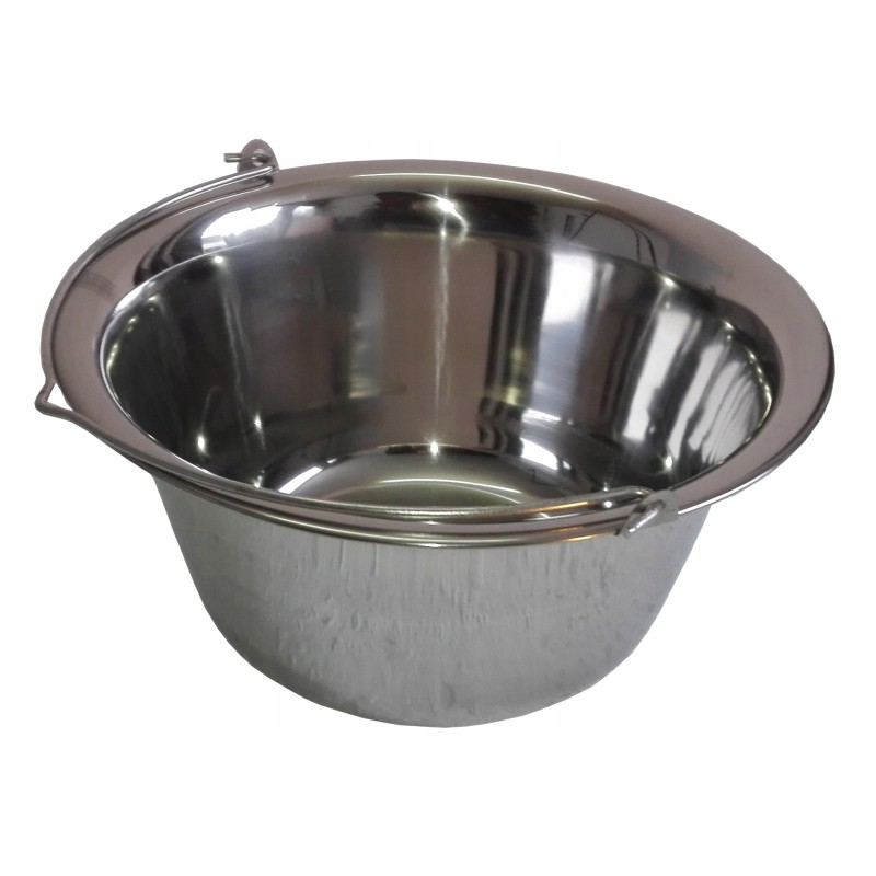 Hungarian enameled cauldron with lid, 10 liters