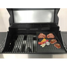 Ketaus plokštė, padėklas dujiniam anglies griliui, grilio keptuvė