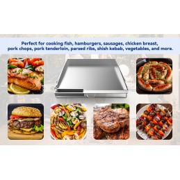 Tik ugnies nerūdijančio plieno grilio plokštė, BBQ