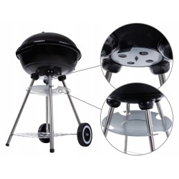 Apvalios anglies kepsninės su dangteliu ir dangteliu - grotelėmis, skersmuo 39cm, g80512