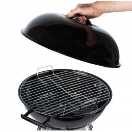 Garden grill charcoal briquettes with cover closed camping picnic