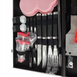 Grilio priedų rinkinys su neslystančia rankena