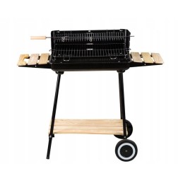 Sodo kepsninė, reguliuojamas aukštis, trys lentynos, iešmas, ratukai