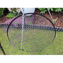 Pajuodusios grotelės 70 cm trikojo sodo griliui