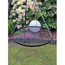 Pajuodusios grotelės 70 cm trikojo sodo griliui