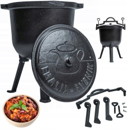 Ketaus katilas, 4l, puodas laužui, grilis, medžioklinis katilas, ketus