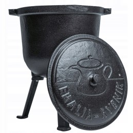 Ketaus katilas, 4l, puodas laužui, grilis, medžioklinis katilas, ketus