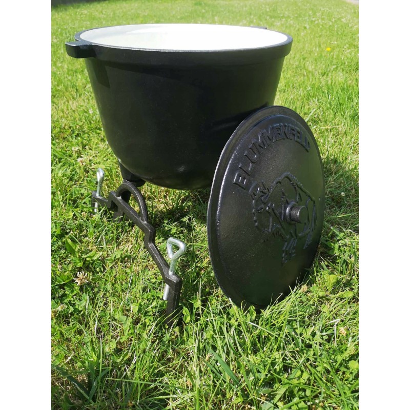 Emaliuotas ketaus katilas, talpa 4 litrai - troškiniams, dešroms, laužui