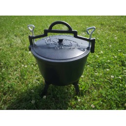 Emaliuotas ketaus katilas, talpa 4 litrai - troškiniams, dešroms, laužui