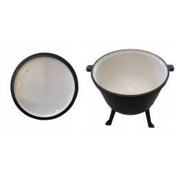 Emaliuotas ketaus katilas, talpa 4 litrai - troškiniams, dešroms, laužui