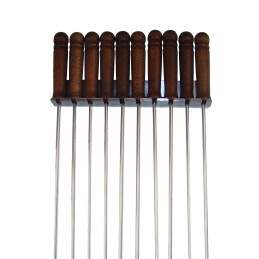 Nerūdijančio plieno laužo šakės, 120 cm, kabykla, 10 vnt