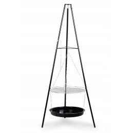 Didelė anglies grilis, nešiojamas sodo trikojis sodo židinys 45x63