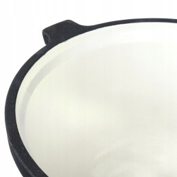 Emaliuotas ketaus puodas ant kojelių, dangtis, puodas su ugnimi, 4 litrai