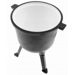 Ketaus medžioklinis virdulys 5l. emaliuotas puodas