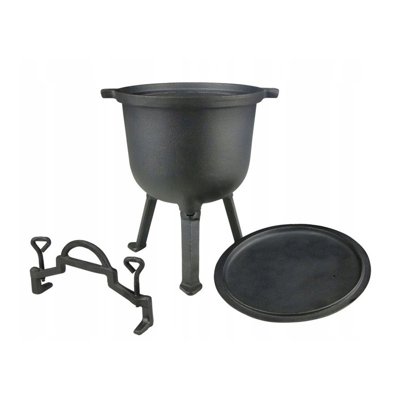 Ketaus medžioklinis katilas, 5 litrai, kepimo puodas