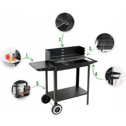 Grilis su anglimis su lentyna 48 26 5cm 1 vnt