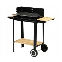 Sodo kepsninė ant ratukų, reguliuojamos polka anglies grotelės, 48 x 27 cm