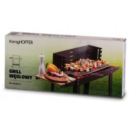 Sodo kepsninė ant ratukų, reguliuojamos polka anglies grotelės, 48 x 27 cm