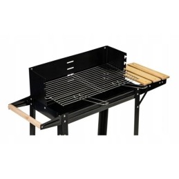 Sodo kepsninė ant ratukų, reguliuojamos polka anglies grotelės, 48 x 27 cm