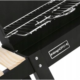 Sodo kepsninė ant ratukų, reguliuojamos polka anglies grotelės, 48 x 27 cm