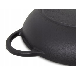 Emaliuota ketaus grilio keptuvė, 35 cm, su rankenomis