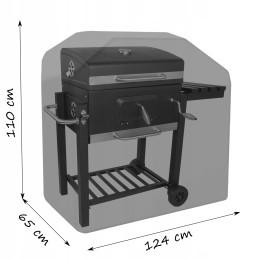 Sodo kepsninės dangtis 124 x 65 x 110 cm atsparus vandeniui