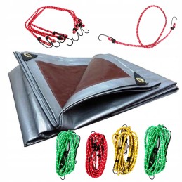 Atsparus šalčiui UV tentas 3x7 210g + guminė virvė x4 tinkleliai, stiprus, storas