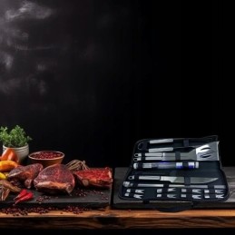 ⭐⭐ Grilio priedai kepsninės indai stalo įrankių rinkinys 18in1 rinkinys⭐⭐