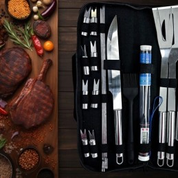 ⭐⭐ Grilio priedai kepsninės indai stalo įrankių rinkinys 18in1 rinkinys⭐⭐