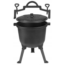 Ketaus medžioklės puodas, stovimas, Rossner, 8 l