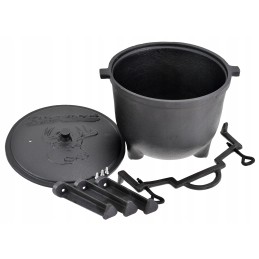 Ketaus medžioklės puodas, stovimas, Rossner, 8 l