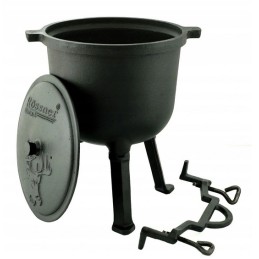 Ketaus medžioklės puodas, stovimas, Rossner, 8 l