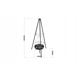 2in1 Mark Adler Roast 3.0 Tripod Grill su židiniu