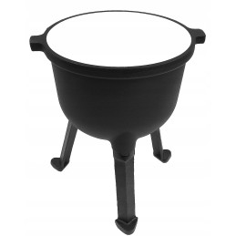 Ketaus emaliuotas katilas, 5 l, medžioklinis puodas laužui, ypatinga kokybė