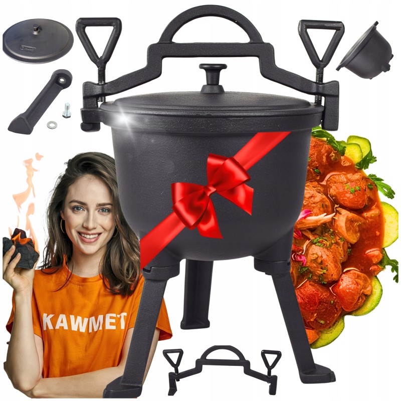 Ketaus katilas, medžioklės puodas, Vengrijos Tėvo diena, 4l, laužui ir griliui