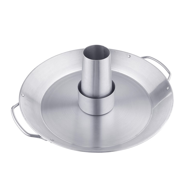 Nerūdijančio plieno vištienos stovas su padėklu