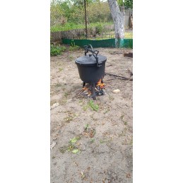 Ketaus medžioklės puodas, stovimas, Rossner, 8 l