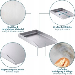 � Smartpeas nerūdijančio plieno grilio plokštė 20x30 cm dujiniam griliui 🍖🔥