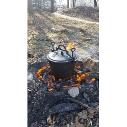 Ketaus medžioklės puodas, stovimas, Rossner, 8 l