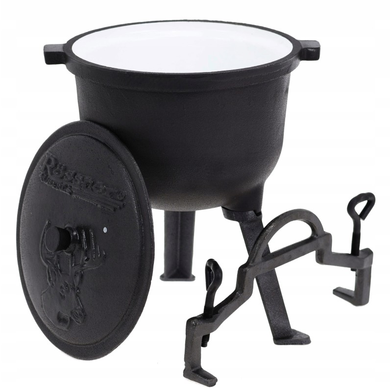 Ketaus medžioklės puodas, 5 litrai, emaliuotas puodas