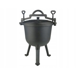 Ketaus medžioklės puodas, stovimas, Rossner, 8 l