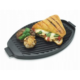 Ketaus ovali dvipusė kepimo lėkštė statinė broil king ka5542