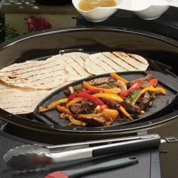 Ketaus ovali dvipusė kepimo lėkštė statinė broil king ka5542