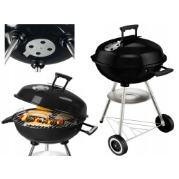 Grillmeister apvalios grotelės su dangteliu ø 48 cm, ant ratų